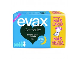 Imagen del producto Evax compresas cottonlike noche alas 18und