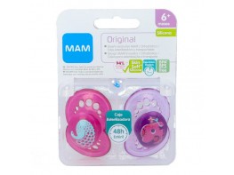 Imagen del producto Mam baby chupete rosa silicona original night 6+