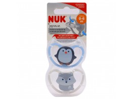 Imagen del producto Nuk Space chupete de silicona 0-6 meses 2u